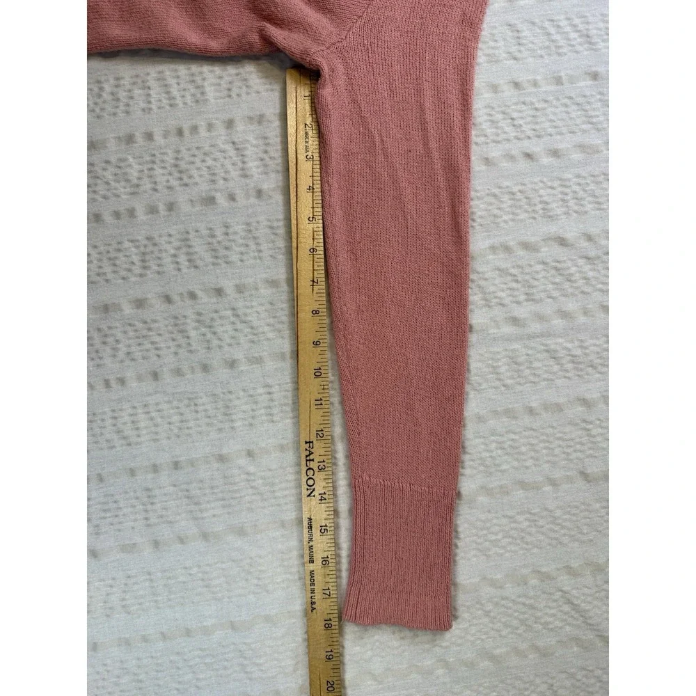 Minimalist‎ V-Neck Sweater Dusty Rose Pink Medium Hollister